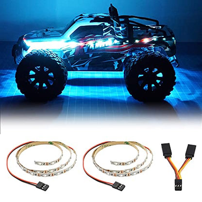 LED Light Strip for RC Fixed Wing Airplane Flying Wing Plane AR Wing Drone Model Car Truck (Ice Blue) - color: Ice Blue