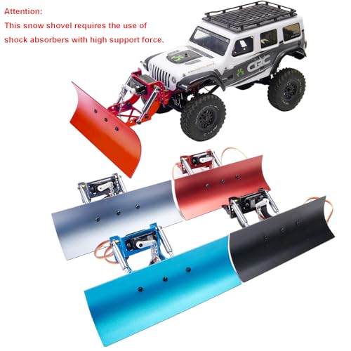 1/24 Snow Plow Kit Upgrade for SCX24 RC Cars | Fits SCX24 - Aluminum Upgrade - Replacement Parts - Red - color: Red