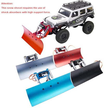 1/24 Snow Plow Kit Upgrade for SCX24 RC Cars | Fits SCX24 - Aluminum Upgrade - Replacement Parts - color: Gray