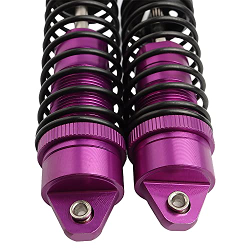 5862 Front & Rear Aluminum Alloy Shock Absorber for 1/10 Slash 4x4 Hoss Rustler Stampede Bandit VXL Nitro Shock Parts Replace of 3760 3762 SLA014 (4-Pack) (Purple) - color: Purple