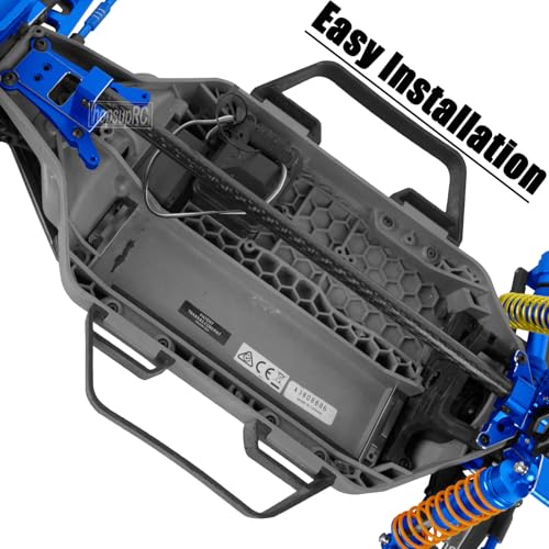 RC Carbon Fibre& Aluminum #6730 Chassis Brace Kit Upgrades Part for 1/10 Slash 4X4 LGG (VXL),Rustler 4WD (VXL) Heavy Duty Chassis Brace Hops Up.Navy Blue - color: Navy Blue ( for 1/10)
