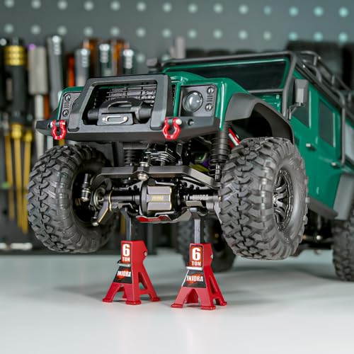 INJORA Mini Jack Stands Metal Adjustable Scale Jack Stands for 1/18 1/24 RC Crawler SCX24 AX24 TRX4M FCX24 Accessories, 13g/pcs