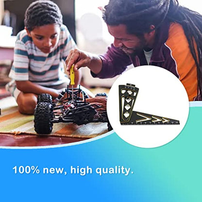 RC Car Height Ruler Universal 1 10 1 8 1 7 Adjustable Wheel Rim Camber Gauge Repair Work Tools Measuring Accessory - (Color: Black, CN)