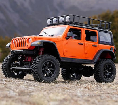 1/12 RC Crawler RTR, MN-128 Off-Road Truck, 4x4 RC Rock Crawler with 2.4G Remote Control RC Jeep Car Model for Adults Hobby Gifts (Orange) - color: Orange