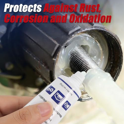 Keze Lithium Grease Tube Multi-Purpose Bike Grease Lube Marine Automotive | Garage Door Hinge Lubricant High Temp NLGI 2 Lubricant with Brush for Bearings, Sunroof, Gears, Track Rail,1oz-2 Pack - size: 2 Pack (1oz)