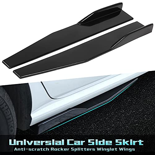 x xotic tech Front Bumper Lip Spoiler + Side Skirt Splitter + Rear Bumper Lip Wrap Splitter Canard - color: Black, size: Full Wide Body Kit