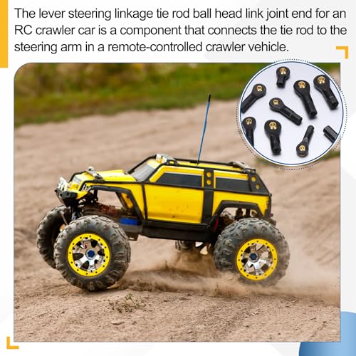MECCANIXITY M3xL30mm RC Plastic Tied Rod Ends Link Ball Joint Head Kit Ball Head Link Joints Steering Linkage Upgrade Accessories for RC Crawler Car Pack of 11, Black - size: M3xL30mm
