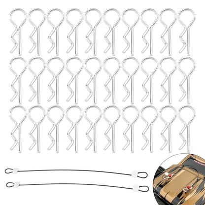 100 Pieces RC Car Shell Body Clip Pins, 1.2mm Universal 1/8th 1/10th 1/12th Scale RC Model Car Truck Buggy Boat Crawler Bend Shell Clips for Redcat HSP Traxxas HPI Himoto RC Vehicle - color: 1.2mm