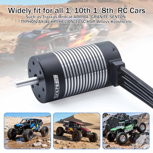 SurpassHobby 3665 Brushless Motor 1800KV High Speed Waterproof Motor for Most of 1:10 Scale RC Truck On Road Off Road Car Update Parts - size: 1800kv