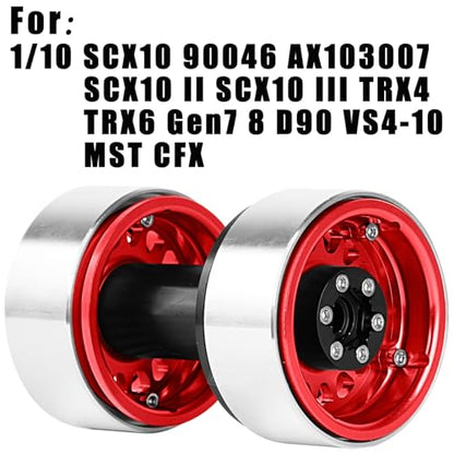 RC 1.9 Dually Beadlock RC Wheel Rim for 1/10 SCX10 90046 AXI03007 TRX4 TRX6 VS4-10 Gen7 Gen8 MST CFX D90 RC Crawler,Aluminum 1.9 Dually Beadlock Wheels Rims w/Adjustable Offset (4PCS) Red - color: Red/Dually Beadlock