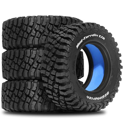 STMU 4Pcs 1/12 RC Crawler Car 1.9in Crawler Tires OD 89.5mm*32mm Compatible with D90 4WD RC, Compatible with 1/12 RC Crawler MJX H12Y+ MN128 (Tires) - color: Tires