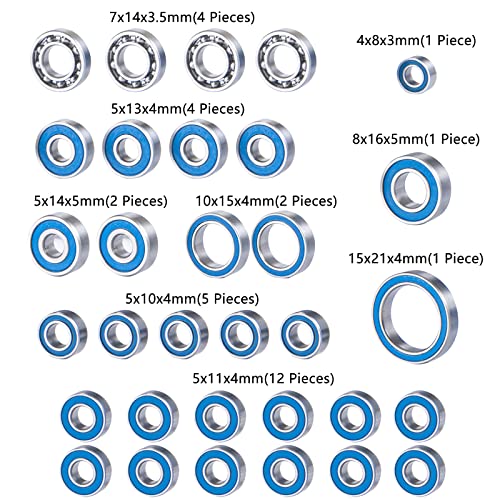32PCS Complete Sealed Bearing for Axial Capra 1.9 Unlimited Trail | Buggy RTR & Builder's Kit 1/10th RC Car Upgrade Parts
