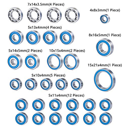 32PCS Complete Sealed Bearing for Axial Capra 1.9 Unlimited Trail | Buggy RTR & Builder's Kit 1/10th RC Car Upgrade Parts