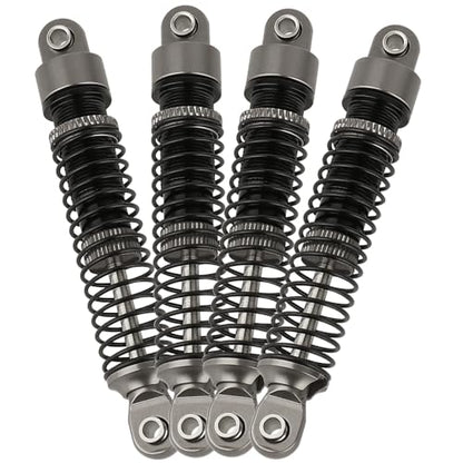 53mm 59mm 66mm 78mm Aluminum Long Threaded Shocks Absorbers Oil Damper for 1/18 RC Crawler TRX4M TRX-4M KUpgrade Parts (59mm-gray) - color: 59mm-gray