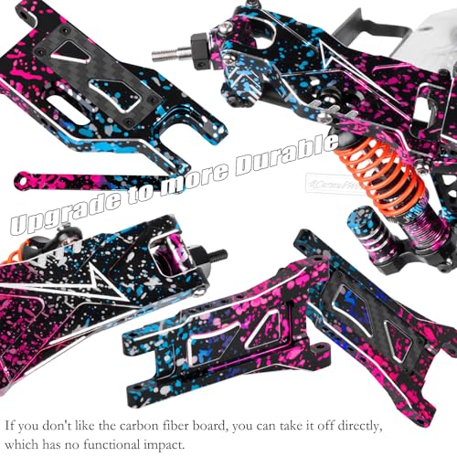 RC Upgrades Part for 1/10 Slash 2WD,Driveshafts,Shock Absorbers &Suspension Arms &Turnbuckles Links&Caster Blocks &Steering Block &Stub Axle Carriers &Shock Towers &Bulkhead,Polychrome - color: Polychrome(2wd)