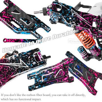 RC Upgrades Part for 1/10 Slash 2WD,Driveshafts,Shock Absorbers &Suspension Arms &Turnbuckles Links&Caster Blocks &Steering Block &Stub Axle Carriers &Shock Towers &Bulkhead,Polychrome - color: Polychrome(2wd)