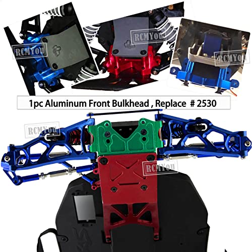 Upgrades Part for 1/10 Slash 2WD,Aluminum Front Rear Suspension Arm,Shock Tower,Caster Block,Steering Blocks,Rear Stub Axle Carriers,Steering Block,Front Bulkhead Upgrades Set,Green - color: Green for Upgrades