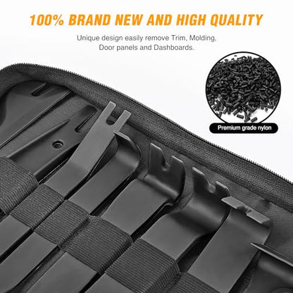 GOOACC 238Pcs Trim Removal Tool, Auto Push Pin Bumper Retainer Clip Set Fastener Terminal Remover Tool Adhesive Cable Clips Kit Car Panel Radio Removal Auto Clip Pliers, Black - color: 120Pcs Clips +118 Remover Black