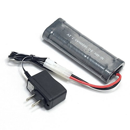 7.2V 1800mAh NiMH Battery KET-2P Female P-to-S Plug & US Charger for RC Car Truck Racing Speed Boat Power Starter