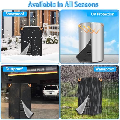 Tire Cover for Storage, Dual-Sided Use, 420D Waterproof Tire Storage Bag with 4 Felt Pads, Waterproof Zipper, Reflective Handles, UV Protection, Dirt-Resistant for Indoor & Outdoor Use –L: 33*47.2 in - size: L: 33*47.2 in