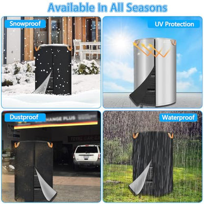 Tire Cover for Storage, Dual-Sided Use, 420D Waterproof Tire Storage Bag with 4 Felt Pads, Waterproof Zipper, Reflective Handles, UV Protection, Dirt-Resistant for Indoor & Outdoor Use –M: 28.7x43.3in - size: M: 28.7x43.3in