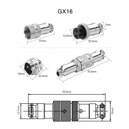 5Set GX16 4pin Male+Female Combination Aviation Plug Socket Connector,Panel Mounted Metal Circular Adapter Thread Locking,5A/125V,16mm,Welded,for Electrical and Electronic Connections - size: 4Pin