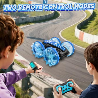 Amphibious Remote Control Car,Water Beach Pool Toy,2.5GHz 4WD 360° Rotation,Waterproof Gesture RC Stunt Car, Birthday Gift for 6-12 Years Old Boys Girls