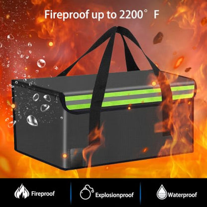 50*35*30cm Lipo Safe Bag Fireproof Bag for Lipo Battery Pack Storage Charging Transport,Home Office Travel Fireproof Safe Storage for Cash Valuables Jewelry Passport Power bank Lipo Battery - size: 500*350*300mm
