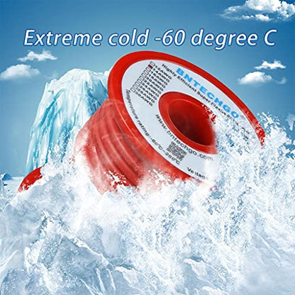 BNTECHGO 14 Gauge Silicone Wire Red 25ft Stranded Tinned Copper Wire | Flexible 14 AWG Stranded Wire Silicone Rubber Insulation For RC Models, Drone, Robot, Battery, EV Charger, 3D Printer, DIY - color: Red, size: silicone wire 25ft
