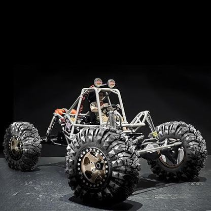 REDSPIDER 1.9 Inch RC Crawler Tires, 110mm Aggressive Mud Terrain Tires with Soft Sticky Compound & Foam Inserts, Compatible with 1/10 Scale Axial SCX10, TRX-4, Redcat Gen8 (Set of 4)