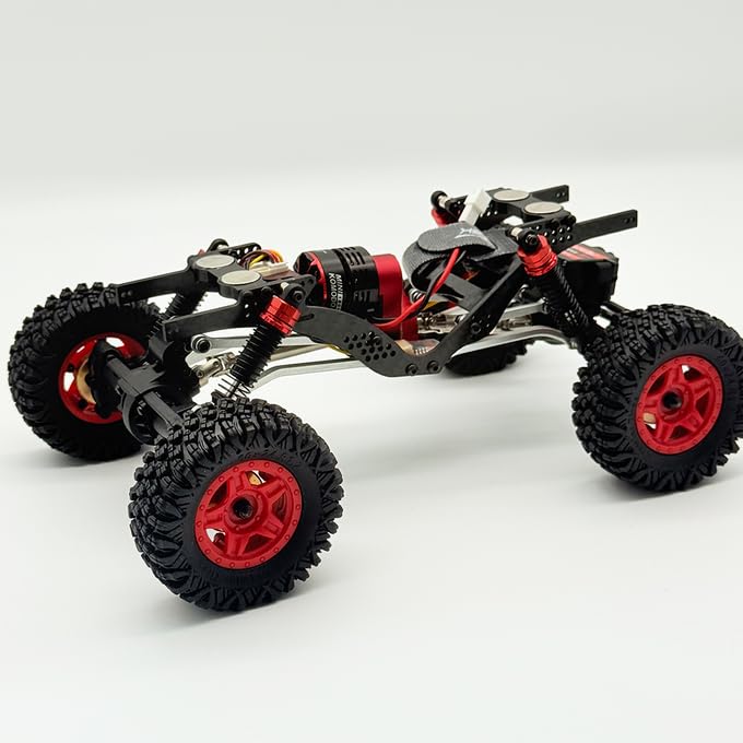 furitek Terra COMP – 1/18 RTR Crawler - Remote Control Car, RC Rock Crawler 1/18 Scale w Carbon Fiber Chassis n 2-in-1 Outrunner Brushless System for Adults, RC Hobbyists (Orange) - color: Orange