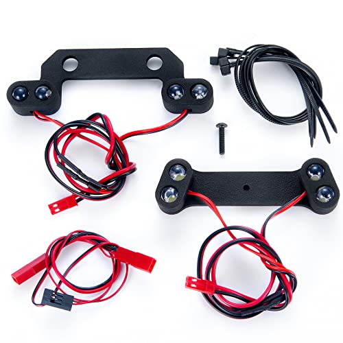 AXSPEED RC LED Light Headlight Taillight Front Rear Light Lamp for TRX E-REVO 2.0 4WD 1/8 RC Truck