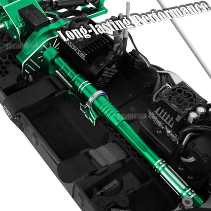 RC Upgrades Part for 1/10 Granite/Senton 3S & Mega550,Shock,A-Arm,Caster Block,Steering Blocks,Stub Axle Carriers,Links,Gearbox,Center Driveshaft Axles,Support,25T Spline,Steering,Green - color: Green - (Upgrades Part)