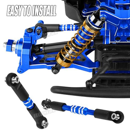 RC Upgrades Part for 1/10 Granite/Senton 3S & Mega550,Shock,A-Arm,Caster Block,Steering Blocks,Stub Axle Carriers,Links,Gearbox,Center Driveshaft Axles,Support,25T Spline,Steering,Blue - color: Navy Blue - (Upgrades Part)