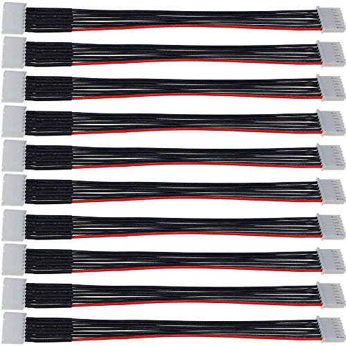 JST-XH 6S Balance Plug Extension Lead Wire 200mm 10 PCS for LiPo Battery Balance Charging 22AWG Silicone