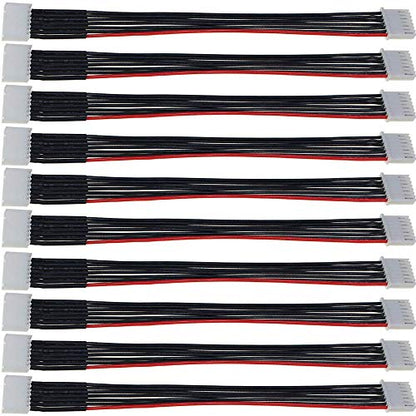JST-XH 6S Balance Plug Extension Lead Wire 200mm 10 PCS for LiPo Battery Balance Charging 22AWG Silicone