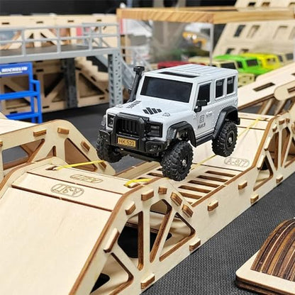 LDARC 1:43 Scale Mini RC Crawler RTR RC Rock Truck 4x4 2.4GHZ Hobby Grade Remote Control Car Model Vehicle RC Buggy, Comes with a DIY Replaceable Body Shell(Desert Yellow) - color: Desert Yellow