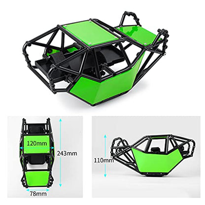 RC Roll Cage Rock Buggy Body Shell for 1/10 Axial SCX10 ll 90046 RC Crawler Car Buggy (Green) - color: Green