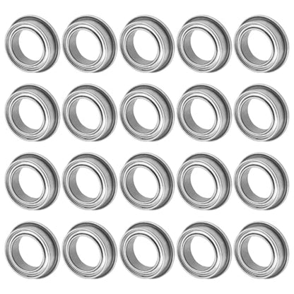 M METERXITY 20-Pack MF128ZZ Flanged Ball Bearing, 8mm x 12mm x 3.5mm Double Metal Shielded Z1 Chrome (GCr15) Steel Flange Rip Bearings for Wheelbarrow/Printer/Fax Machines/Power Tools - size: 8mm x 12mm x 3.5mm