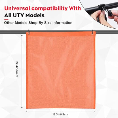 UTV ATV Mesh Trash Bag, PVC Mesh Organizer, UTV Trash Bag - Compatible with Polaris RZR, Can-Am, CFmoto, Yamaha, Honda, Golf Carts Ect - color: orange