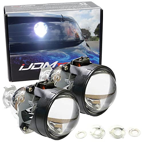 iJDMTOY Mini 2.5-Inch H1 Bi-Xenon Projector Lens Compatible With Car Lighting Retrofit, Custom DIY Job For Off-Road Use Or Show Purpose