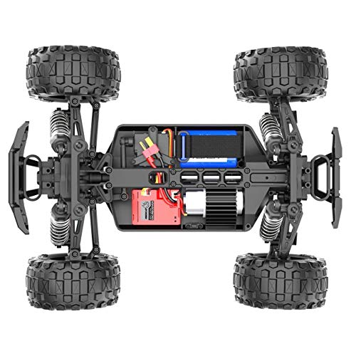 Redcat Racing Volcano 16 1/16 Scale RC Monster Truck – Electric Remote Control Car with 4WD, LED Lights, 2.4GHz Radio, 2 Rechargeable Li-Ion Batteries & Charger - Red - color: Red