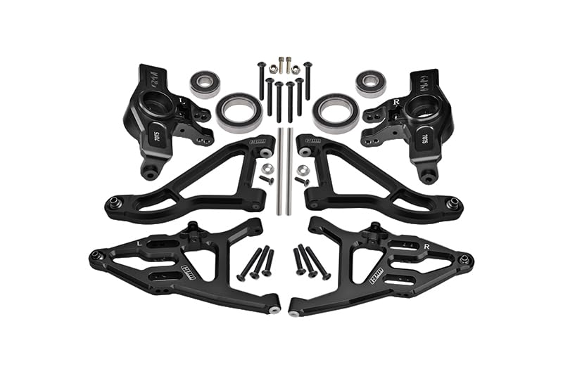 GPM 7075 Alloy Front Knuckle Arms for TRAXXAS 1/7 Unlimited Desert Racer -85076-4 - color: Black