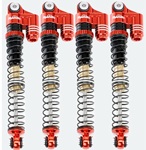 Powerhobby 1/24 Axial SCX24 Aluminum 58mm Long Travel Shocks (Red) - color: Red