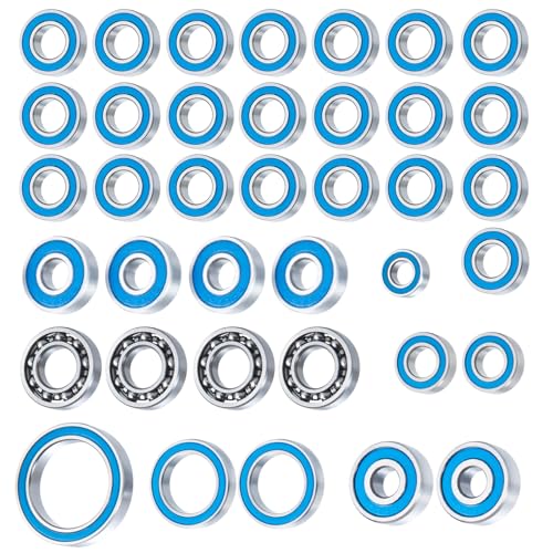 38PCS Ball Bearing Set Rubber Sealed for Axial SCX10 III AXI03007 | 1/10 RC Crawler Car Upgrade Parts