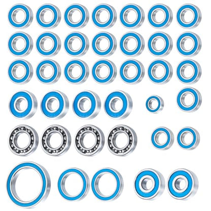 38PCS Ball Bearing Set Rubber Sealed for Axial SCX10 III AXI03007 | 1/10 RC Crawler Car Upgrade Parts