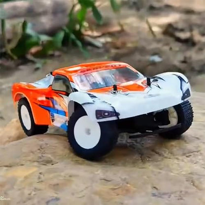 Serpent Mini Spyder 1/24 Scale RC Car with Gyro, 20km/h High Speed | Electric Powered RTR Off-Road Remote Control Car, 2.4GHz Short Course Truck, High Performance with 1 Battery 1 USB Data Cable - style: 430002
