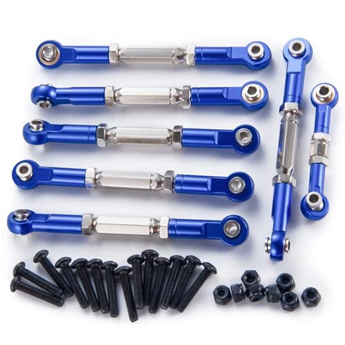 RC Repair Parts Compatible with Slash 2wd for Stampede for Hoss for Rustler Turnbuckles Camber Linkage Steering Link Rod Ends Adjustable 1/10 RC Car