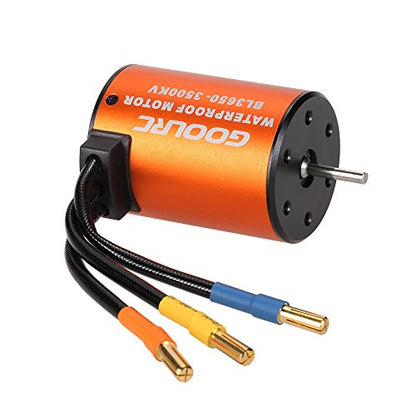 GoolRC 3650 3500KV Waterproof Brushless Motor for 1/10 RC Car HSP 94123 HuanQi 727 FS Racing 53625/53632