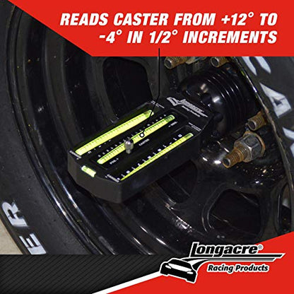 Longacre 52-78260 Caster/Camber Gauge w/Magnetic Adapter